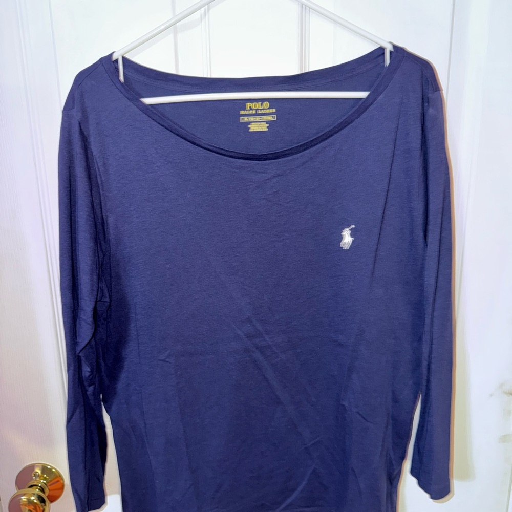 Polo by Ralph Lauren Women's Deep Blue Long Sleeve Tee